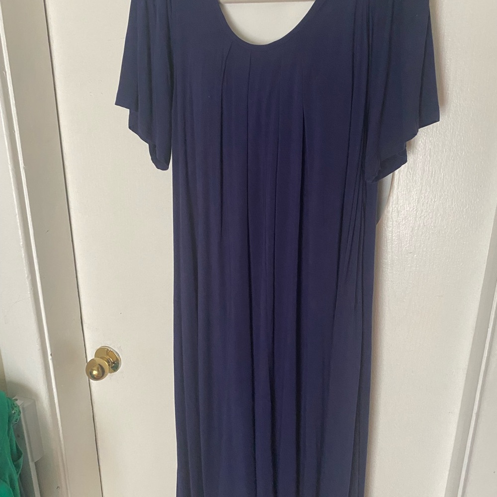Latched Mama Navy Maternity Dress